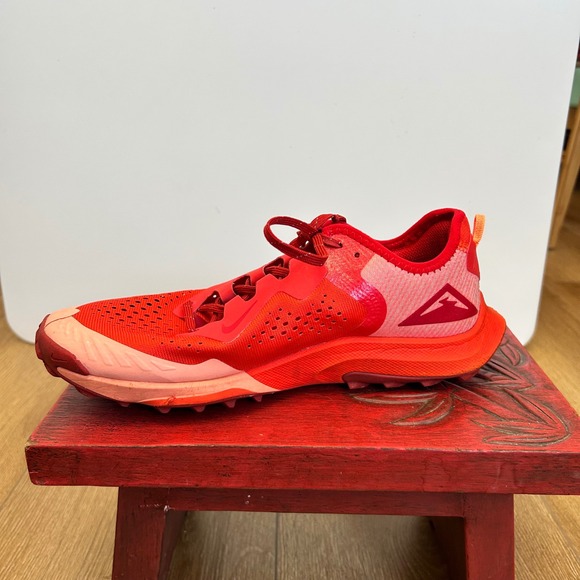 Nike Air Zoom Terra Kiger 7 Red Orange Trail Running Shoes Women Sz 8.5 Hiking - Picture 8 of 11